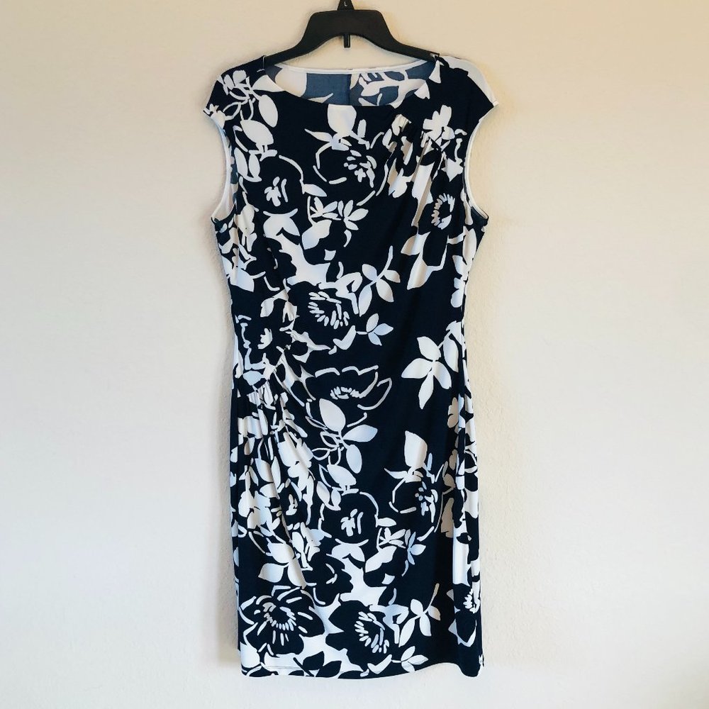 American Living navy/white pattern dress size 14
